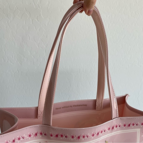 Ted Baker Pink Maecon Peach Blossom Floral Large Icon Tote - Picture 4 of 10